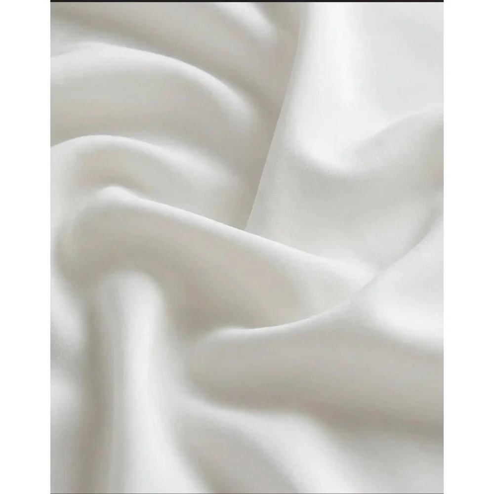 Quince Bamboo Sheet Set Cal King White Organic Viscose w/ Flat Sheet NWT $144
